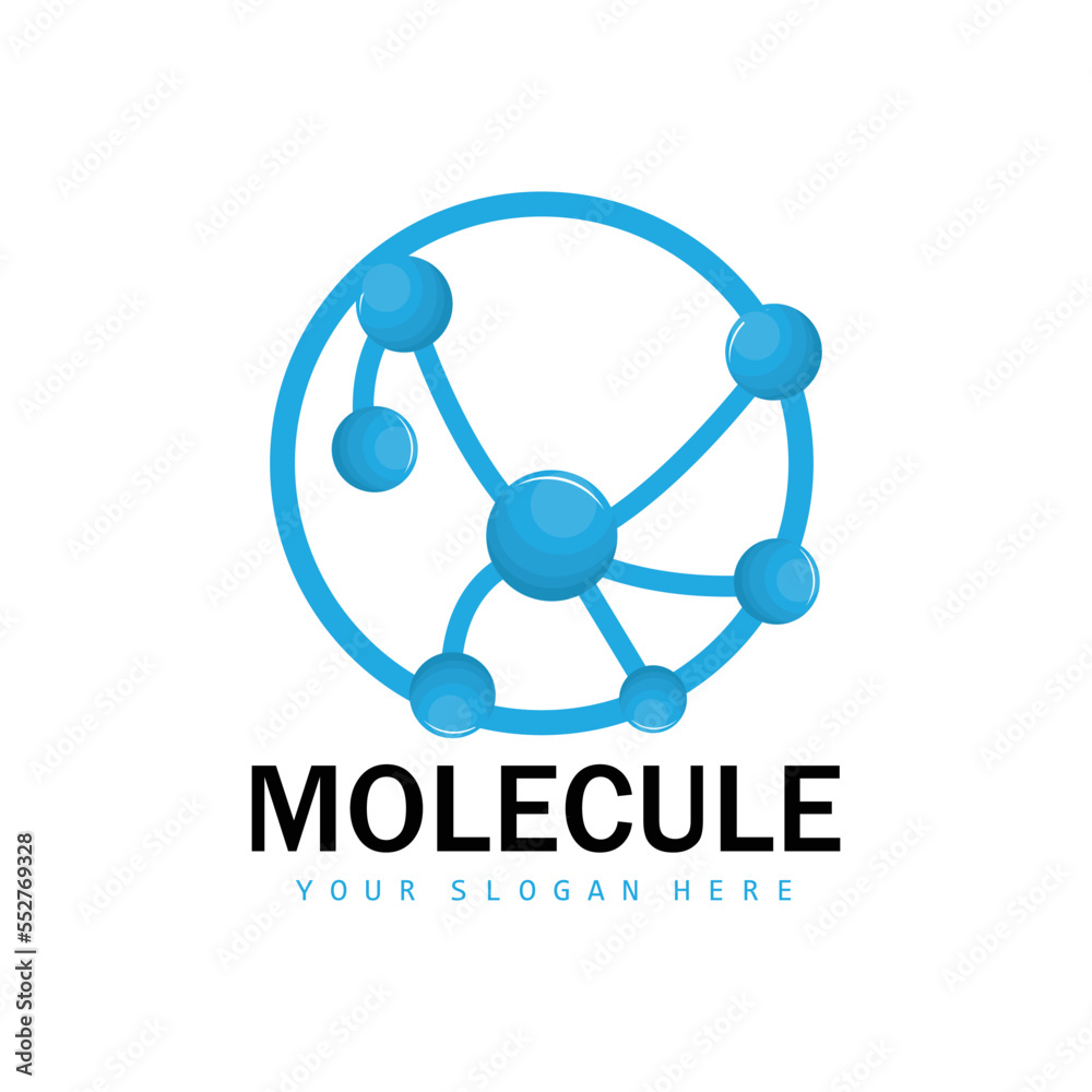 Neuron Logo, Molecule Logo Design, Vector AND, Template Illustration