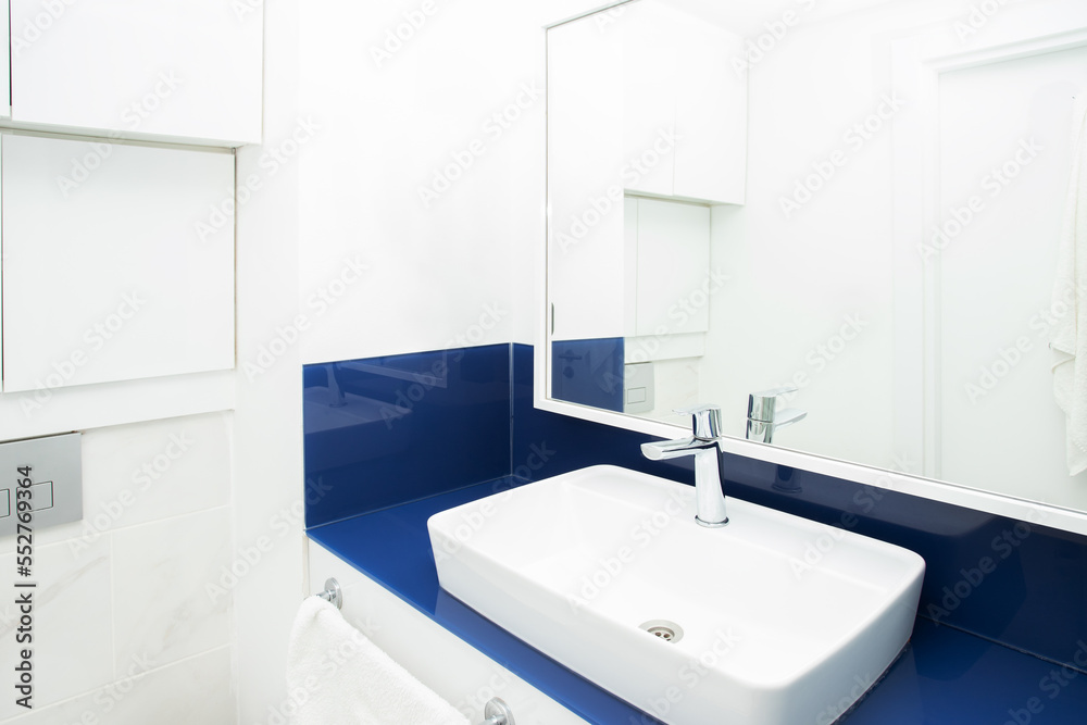 Fototapeta premium Sink in the bathroom, modern bathroom interior