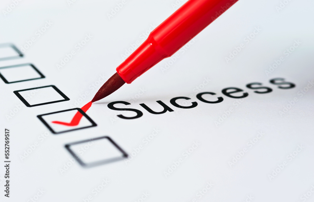 Success is choose by tick choice whiteboard Success is choose by tick choice whiteboard