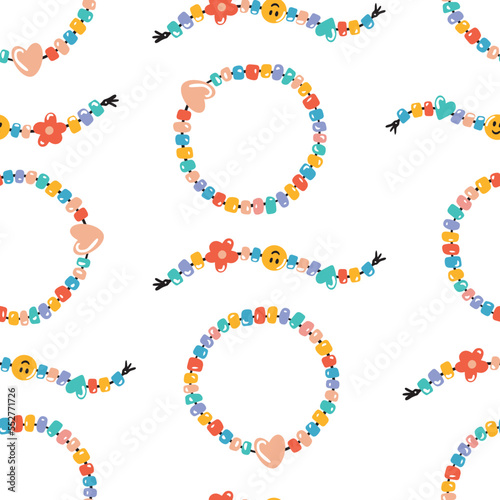 2000's and y2k style bracelet seamless vector pattern photo