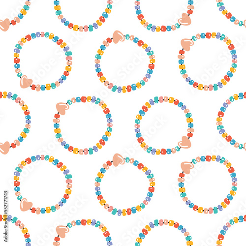 2000's and y2k style bracelet seamless vector pattern. photo