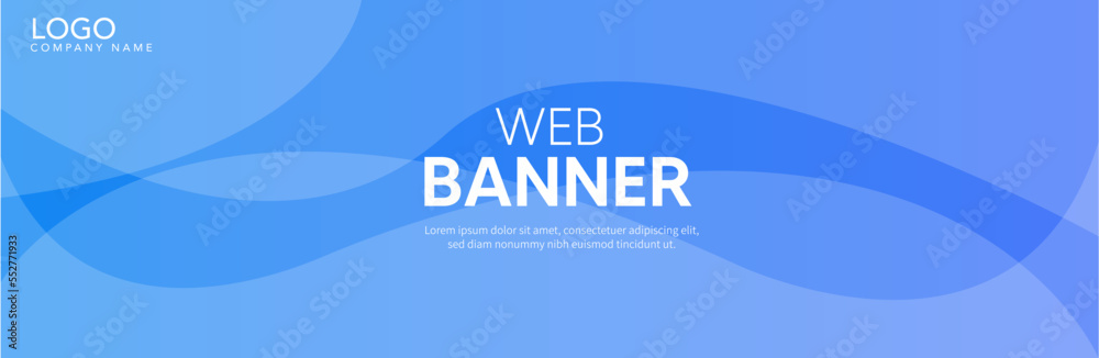 Fototapeta premium Abstract blue wave background, Blue banner