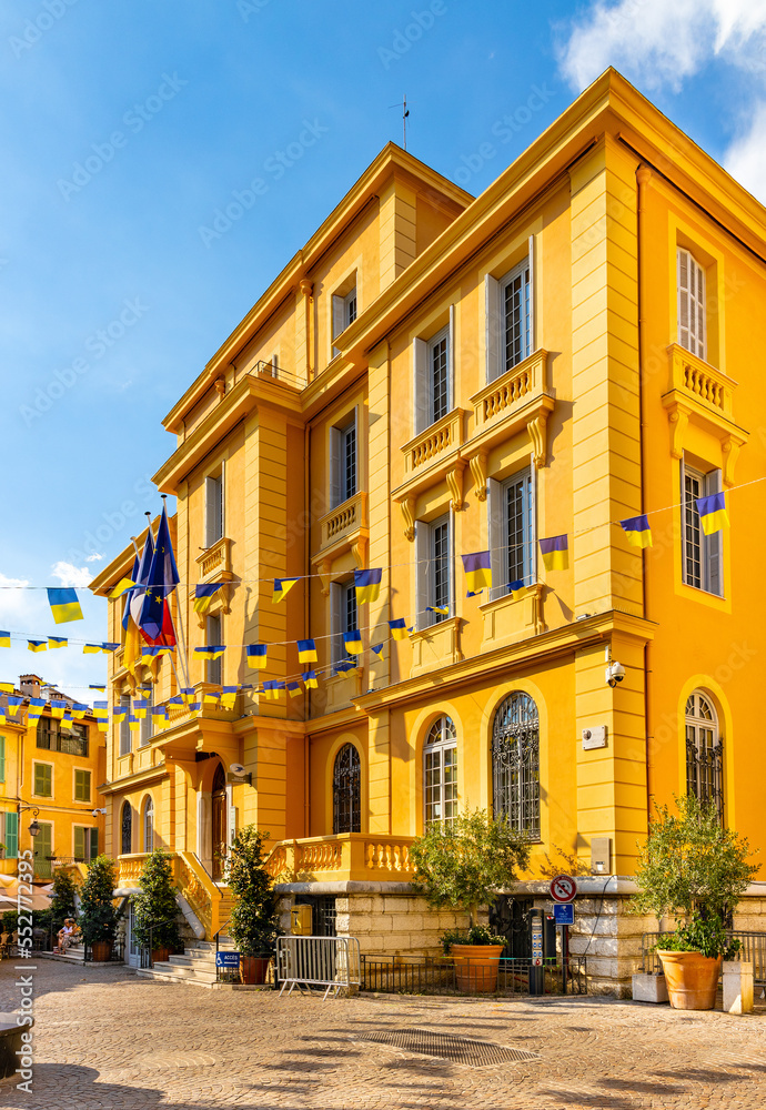 Hotel de Ville Town Hall and Municipality office at Place Clemenceau main square in historic old town of medieval riviera resort of Vence in France