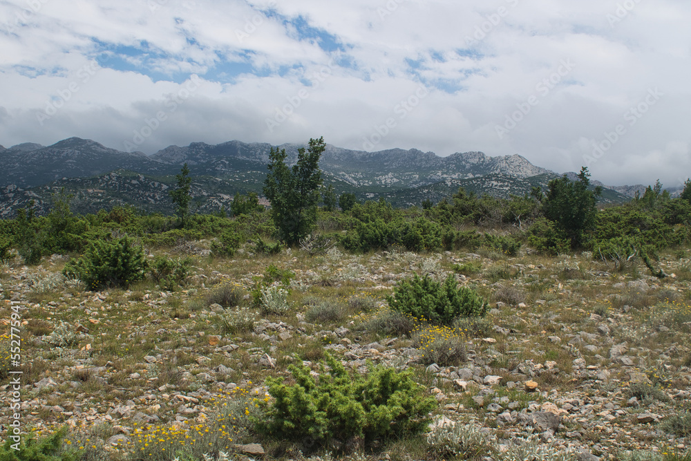 gravel desert in mountains with grass in croatia gravel desert in mountains with grass in croatia