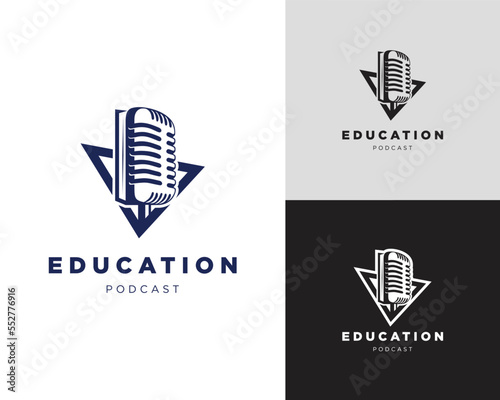 podcast books, learn podcasts, song lyrics logo designs inspiration