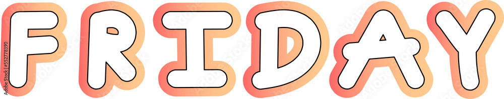 Cheerful gradient day typography