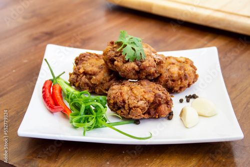 Fried Pork Balls with Garlic