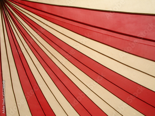 Red and white canopy