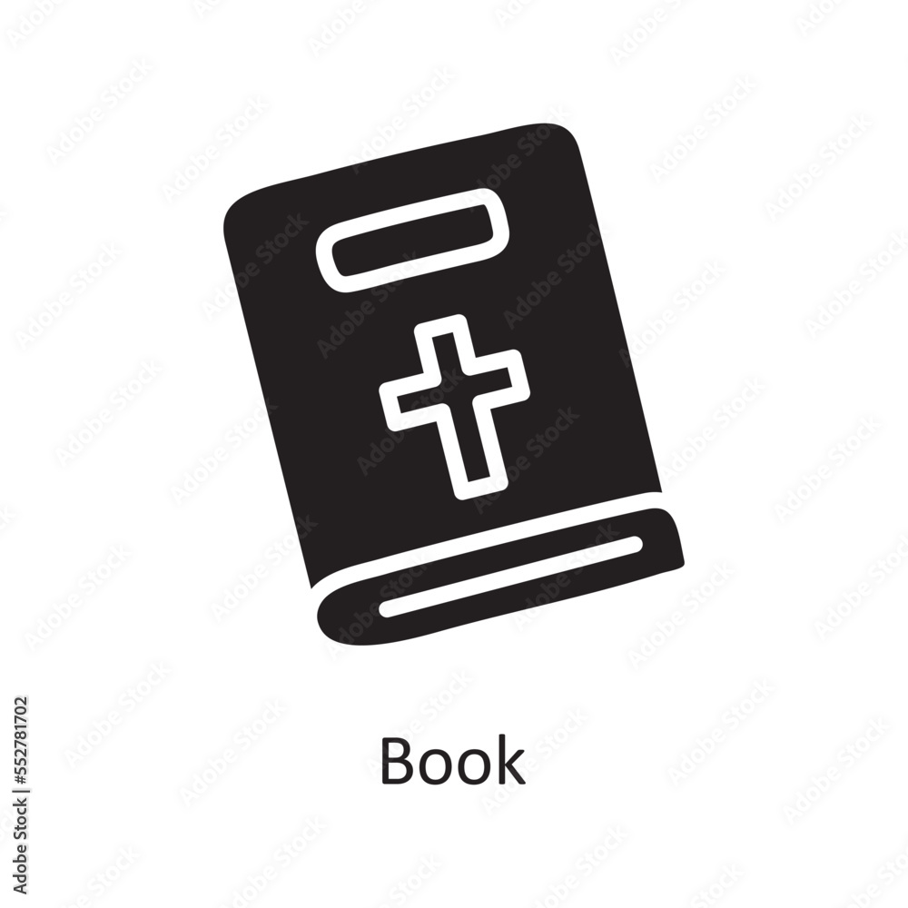 Fototapeta premium Book vector Solid Icon Design illustration. Christmas Symbol on White background EPS 10 File