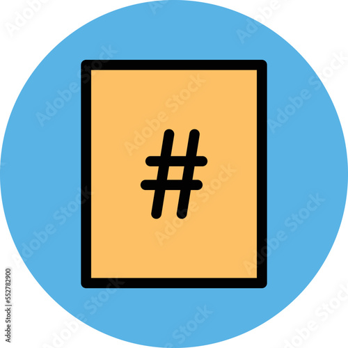 Hashtag Sign Vector Icon 