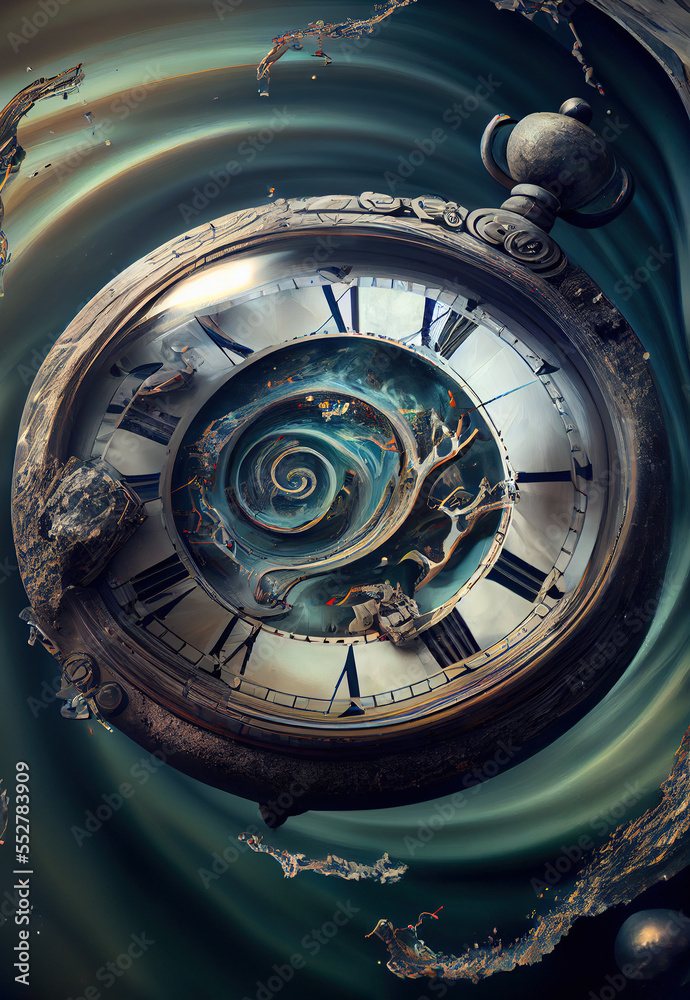 Obraz premium liminal space overtakes the unstoppable flow of time
