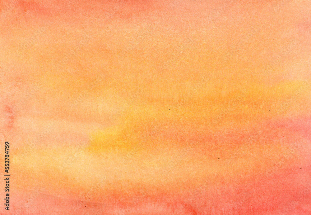 orange yellow hand-drawn watercolor texture background Hight quality