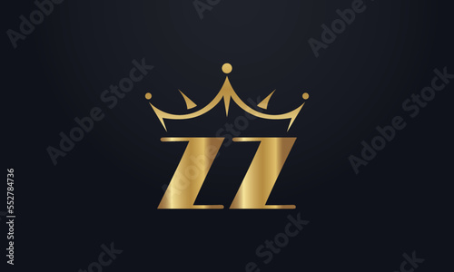 King crown logo design vector and extra bold queen symbol