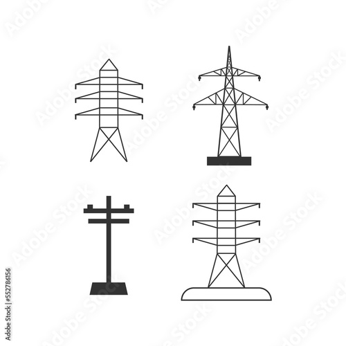 Power transmission icon. Engineering set line and background vector ilustration.