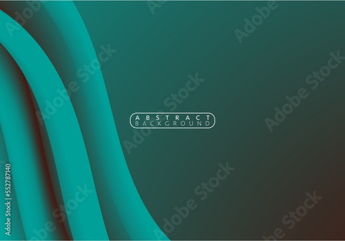 Abstract deep green background. Fluid shapes composition. Cool background design for posters. Vector