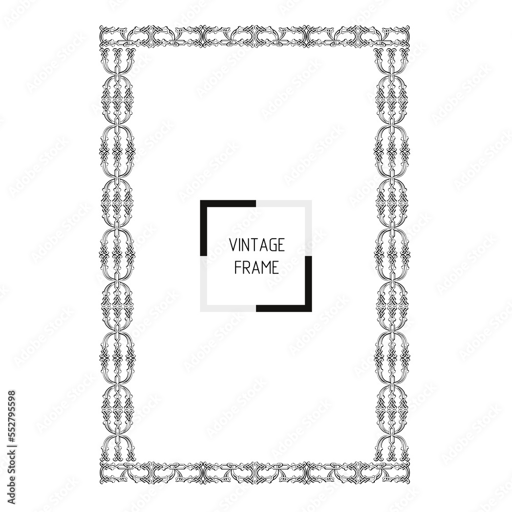 frames in vintage style with elements of ornament, art, pattern, background, texture,  Art.