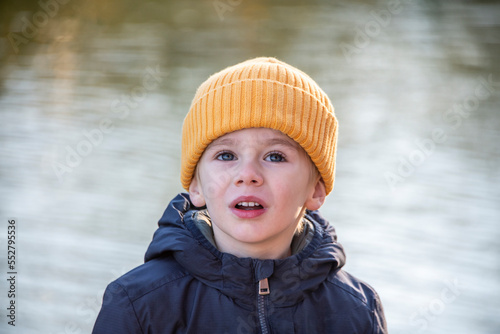 5 years old cute little european boy