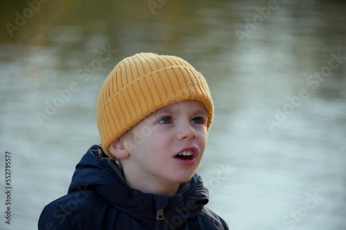 5 years old cute little european boy photo