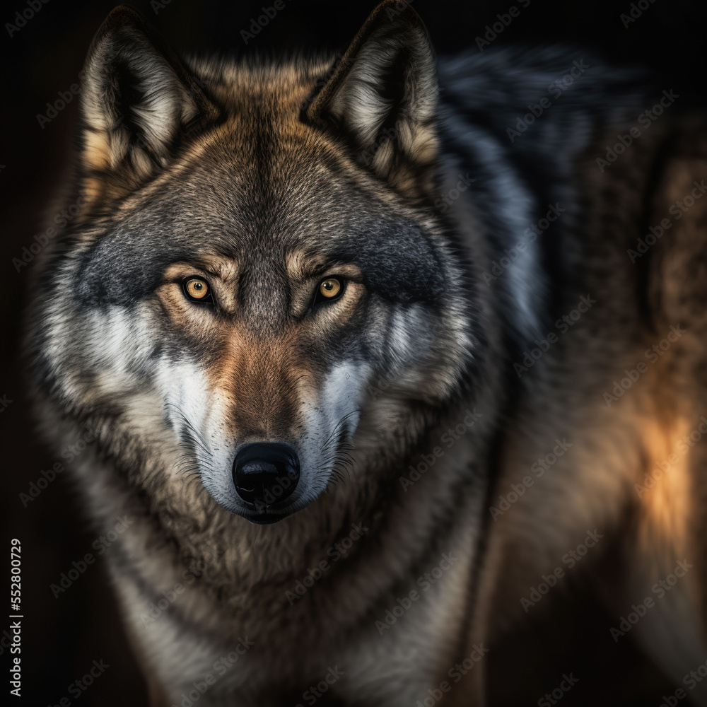 portrait of a beautiful grey wolf portrait of a beautiful grey wolf