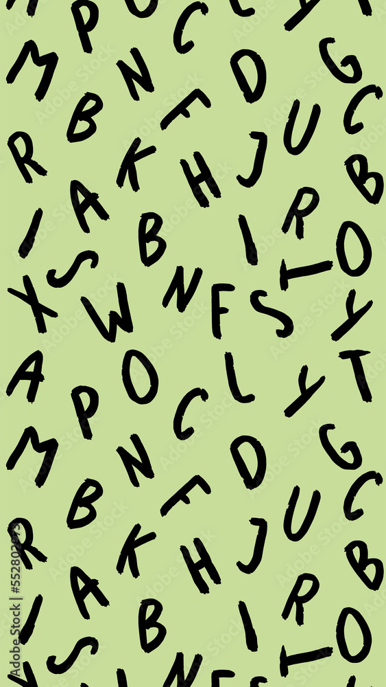 template with the image of keyboard symbols. set of letters. Surface template. pastel pea background. Vertical image. template with the image of keyboard symbols. set of letters. Surface template. pastel pea background. Vertical image.
