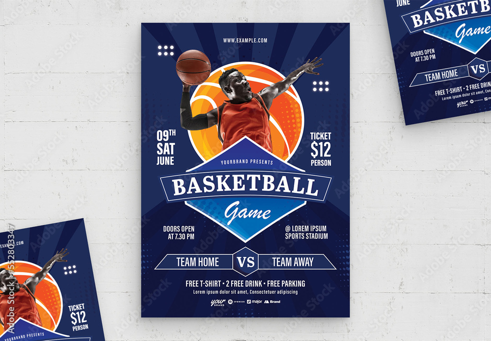 Basketball Tournament Flyer Template Stock Template Adobe Stock