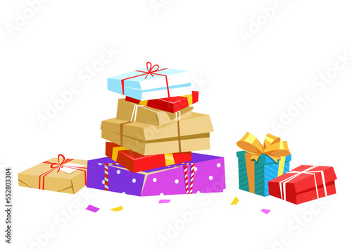 Gifts box for Christmas, birthday, anniversary. Christmas donate concept.