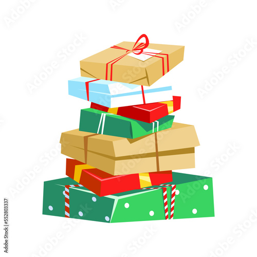 Gifts box for Christmas, birthday, anniversary. Christmas donate concept.