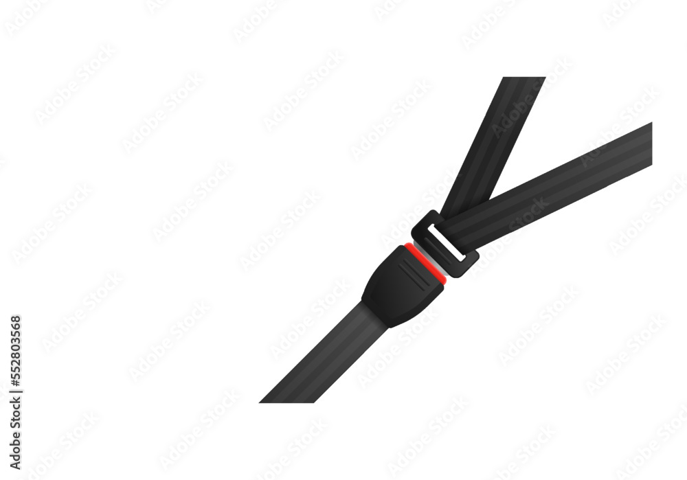 Vector illustration of safety seat belt isolated on white background