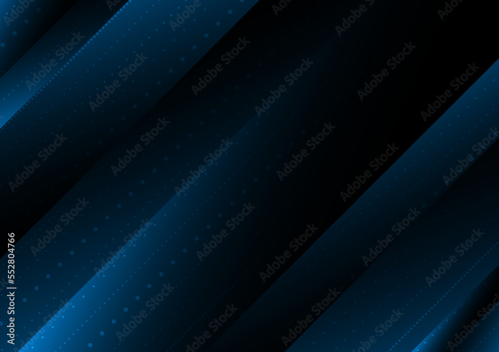 abstract hi-tech background black blue gradient There is a dotted line on top. abstract hi-tech background black blue gradient There is a dotted line on top.