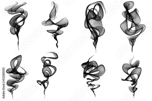 A set of brushes, imitating smoke on a transparent background