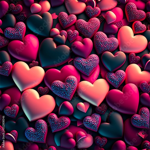 hearts background  generated image