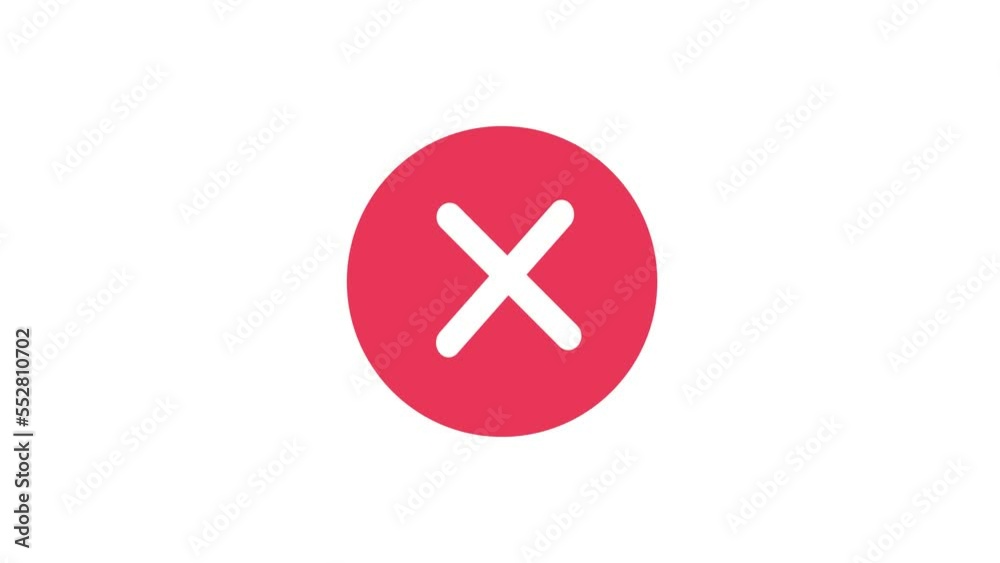 right and wrong for correct acceptance modern line design. 2d animation
