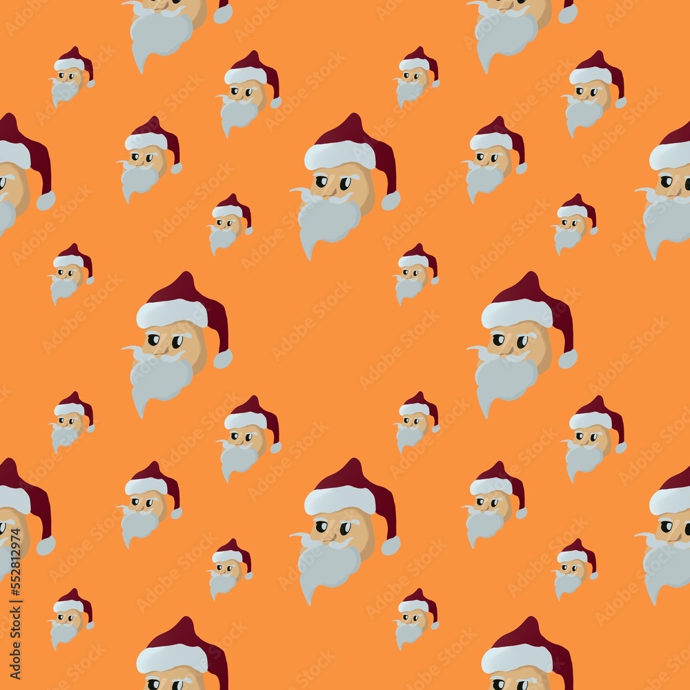 Cute cartoon character santa claus seamless pattern. background,wallpaper,gift. Designing clothes, shirts, hats, etc. Cute cartoon character santa claus seamless pattern. background,wallpaper,gift. Designing clothes, shirts, hats, etc.