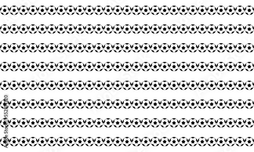 Seamless Motif Pattern made from Foot Ball or Soccer Ball Composition for Background, Pattern, Decoration, Ornate, Website or Graphic Design Element. Vector Illustration