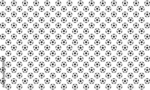 Seamless Motif Pattern made from Foot Ball or Soccer Ball Composition for Background, Pattern, Decoration, Ornate, Website or Graphic Design Element. Vector Illustration