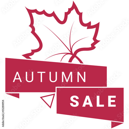 Autumn sale. Marketplace sticker.