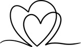 Love doodle line art icon illustration vector.  