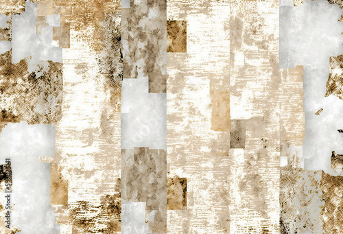  distressed structure wall or fabric with paint, gold white and grey distressed background, beautiful background for greetings and business, Christmas, festive, illustration, digital