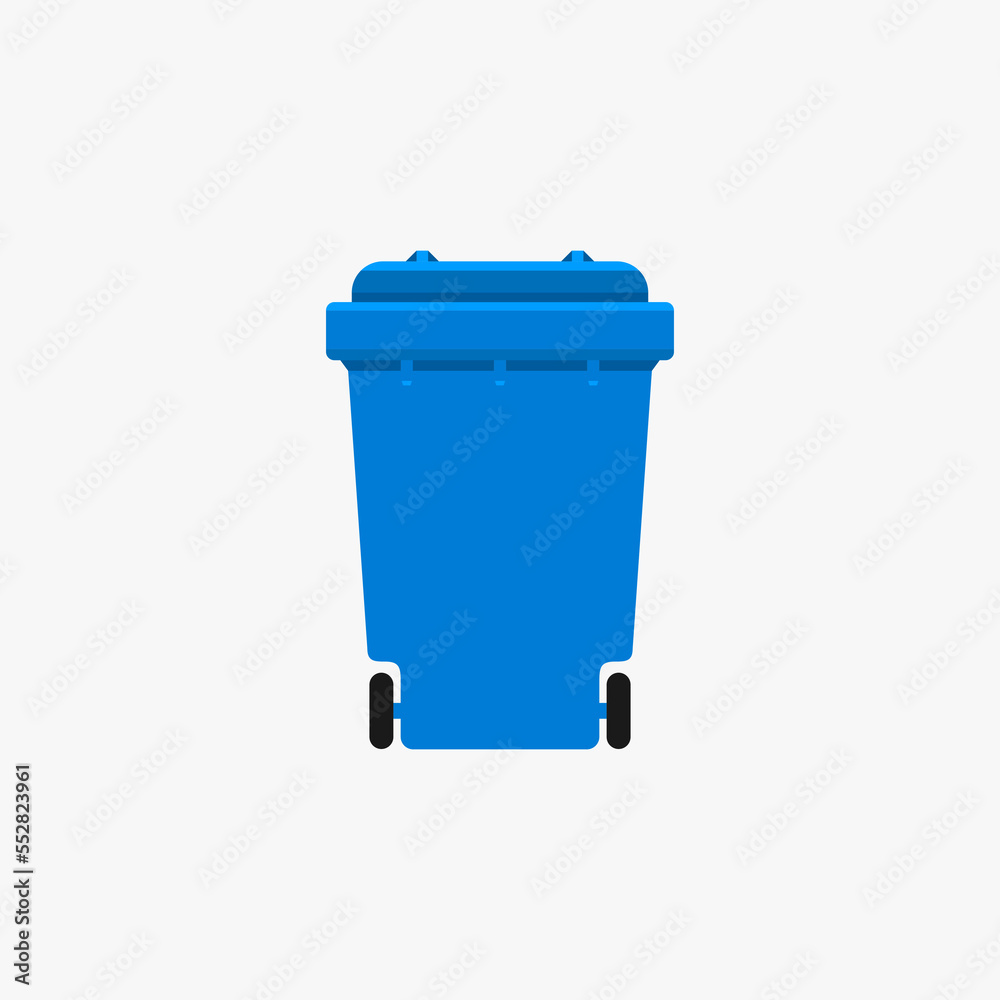 simple vector logo blue bins Stock Vector Adobe Stock
