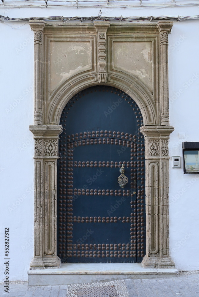 Fototapeta premium Arabic oriental styled door in Tangier, Morocco