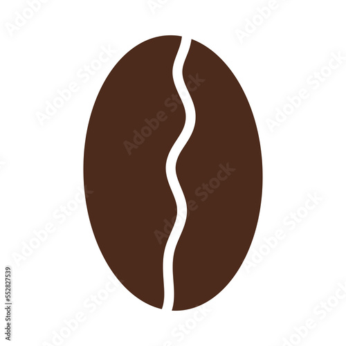 Coffee bean icon isolate on transparent background.