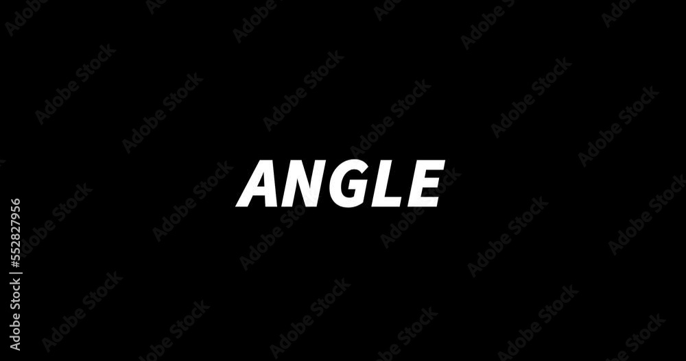 ANGLE text animation on black background. Modern text animation, written ANGLE ANGLE text animation on black background. Modern text animation, written ANGLE