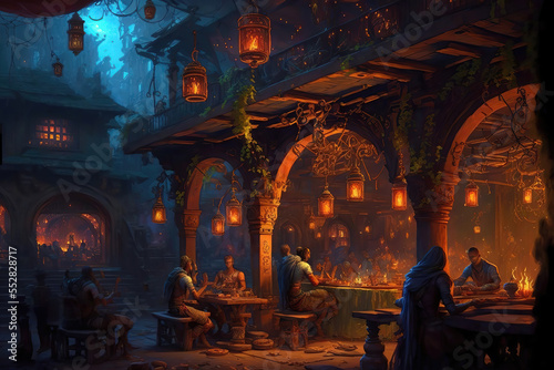Generative AI : a crowded tavern in ancient India