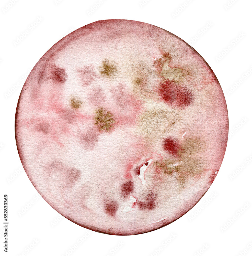 Hand drawn watercolor illustration of the moon. Different phases of the moon isolated on white background. Hand painted modern space design.Fairytale magical objects in a watercolor style. Hand drawn watercolor illustration of the moon. Different phases of the moon isolated on white background. Hand painted modern space design.Fairytale magical objects in a watercolor style.