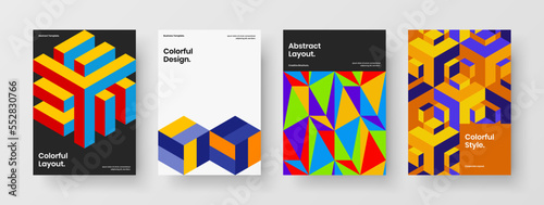 Abstract presentation A4 design vector concept collection. Creative mosaic hexagons company cover layout set. Free Download Abstract presentation A4 design vector concept collection. Creative mosaic hexagons company cover layout set. - GFXLoad