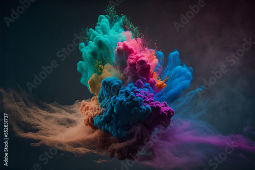 Explosion de couleurs, nuages multicolors photo