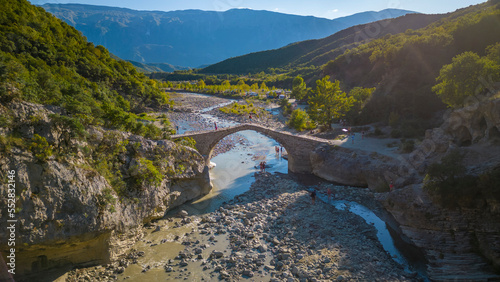 Ura e Kadiut, ancient stone bridge over Lengarice river, Albania