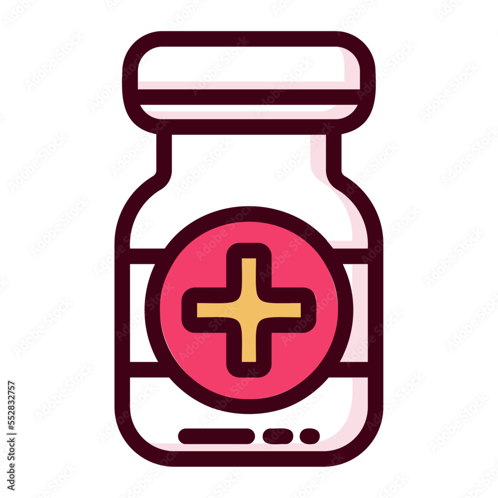 Obraz premium Icon Health care pill jar