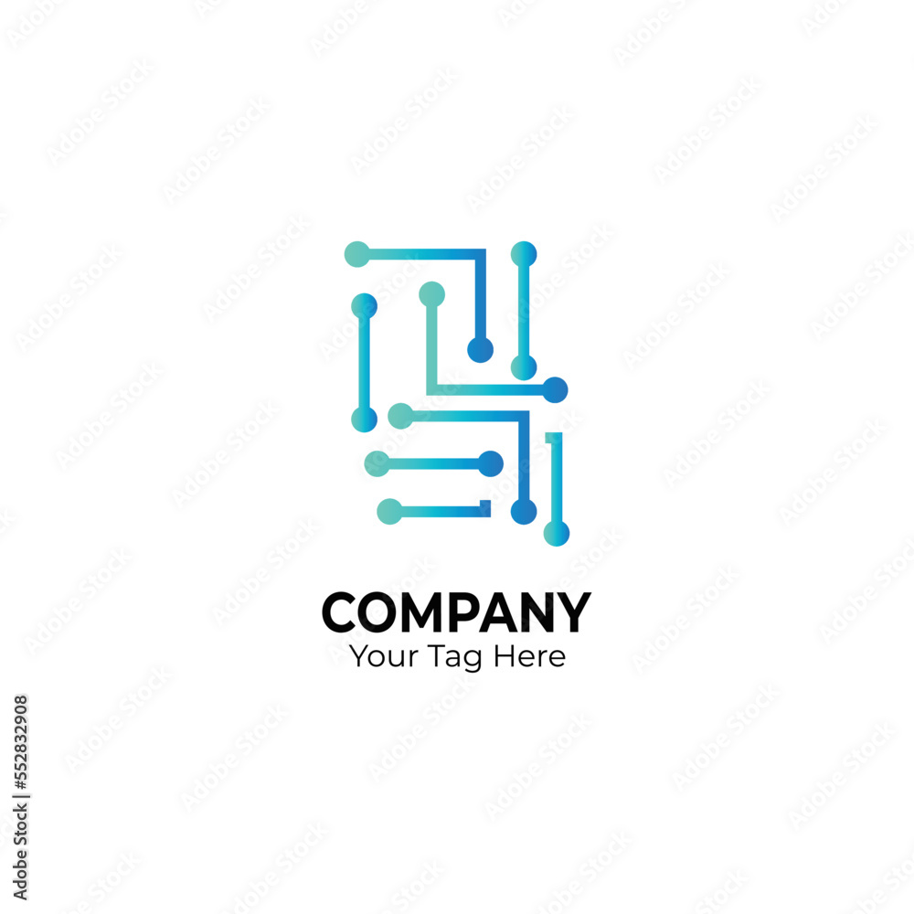 Technology Logo Design Vector Illustration Technology Logo Design Vector Illustration