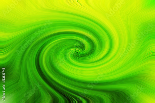 Beautiful green yellow smooth spiral circles background